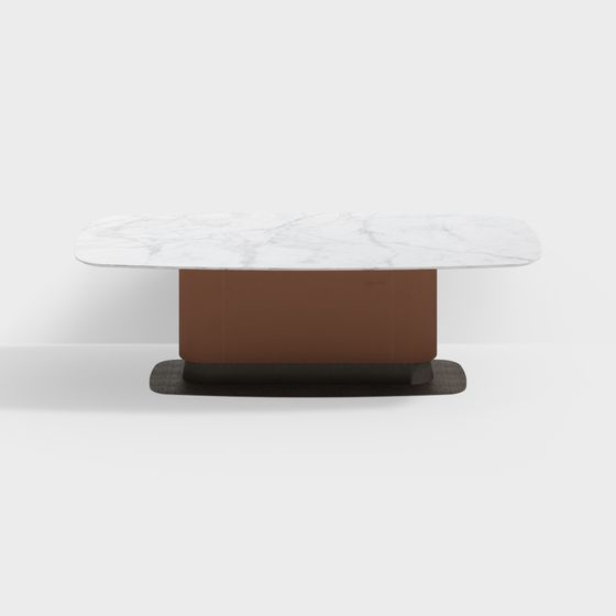 Urban Living Marble Coffee Table 3D model for Modern Interiors