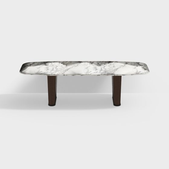 Elegant Marble Bench 3D Model