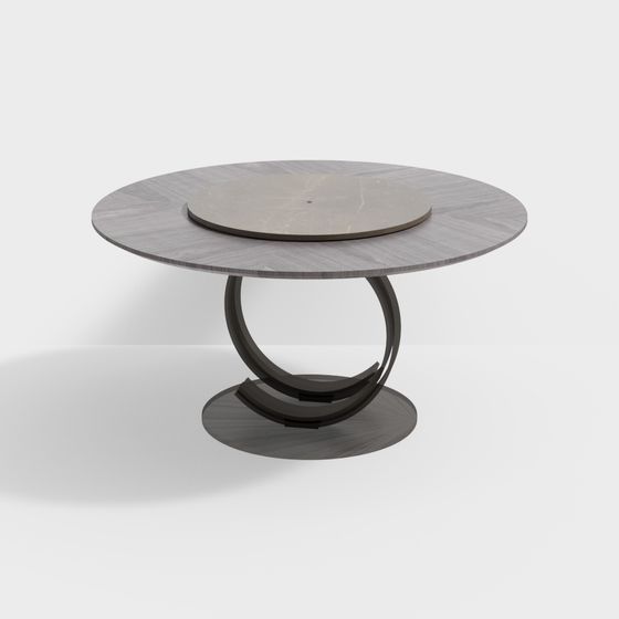 Stylish Low-Poly Round Table 3D model for Modern Spaces
