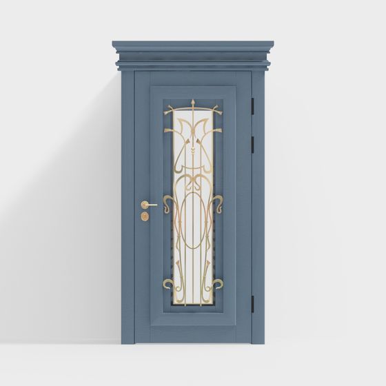 Elegant Art Nouveau Door 3D model