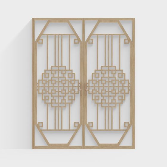 Art Deco Double Doors 3D model