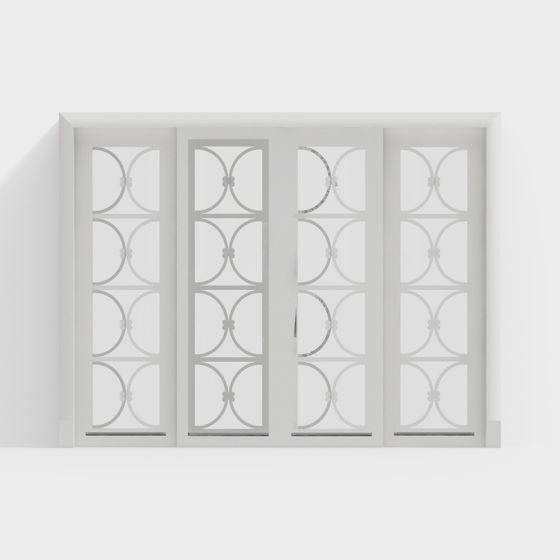 Elegant Low-Poly Window Frame 3D model