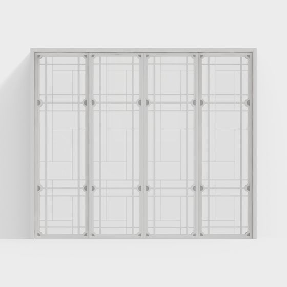 Grid Screen 3D model with Unique Low-Polygon Style