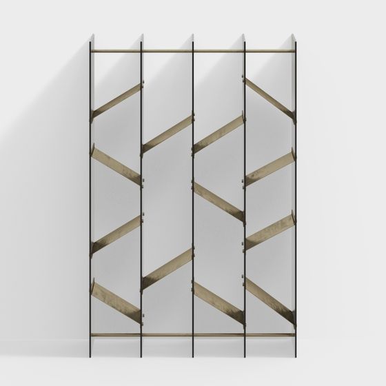 Metal Folding Screen 3D model