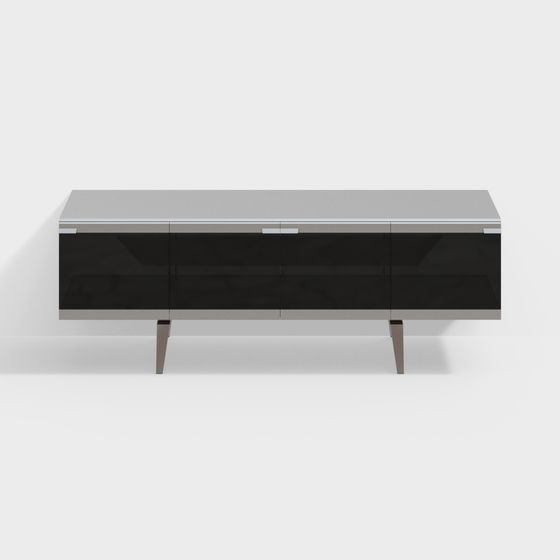 Elegant Low Poly TV Stand 3D model