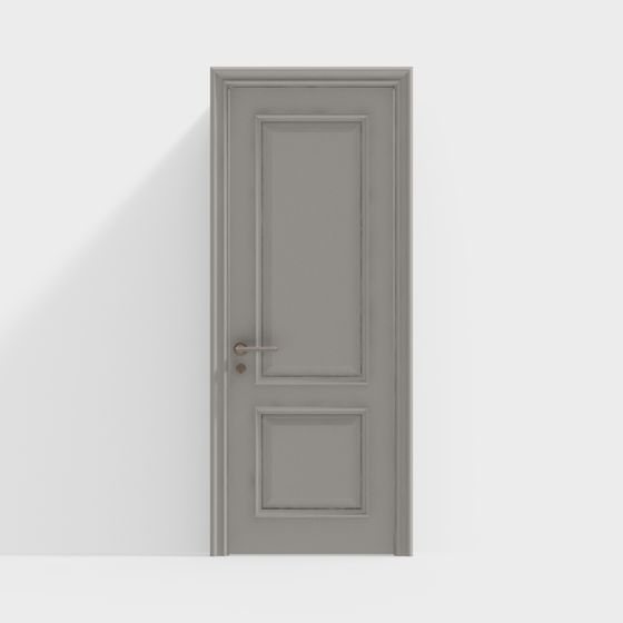 Modern Minimalist Gray Door 3D model