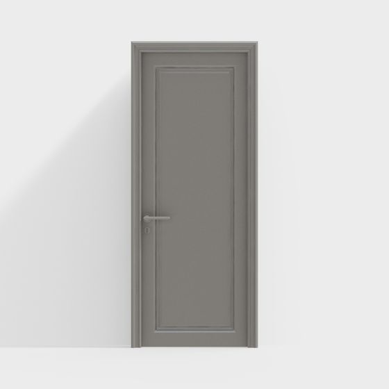 Elegant Gray Door 3D model for Modern Interiors