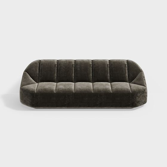 Elegant Low-Poly Sofa 3D model for Modern Interiors