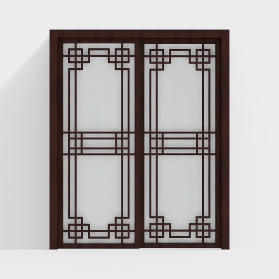 Geometric Elegance Door 3D model for Creative Spaces