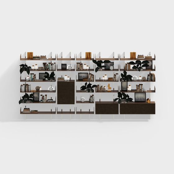 Urban Elegance Bookshelf 3D model for Modern Interiors