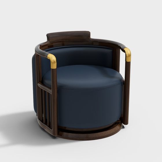 Elegant Round Chair 3D model