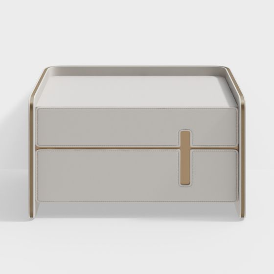 Stylish Low-Poly Nightstand 3D model for Modern Decor