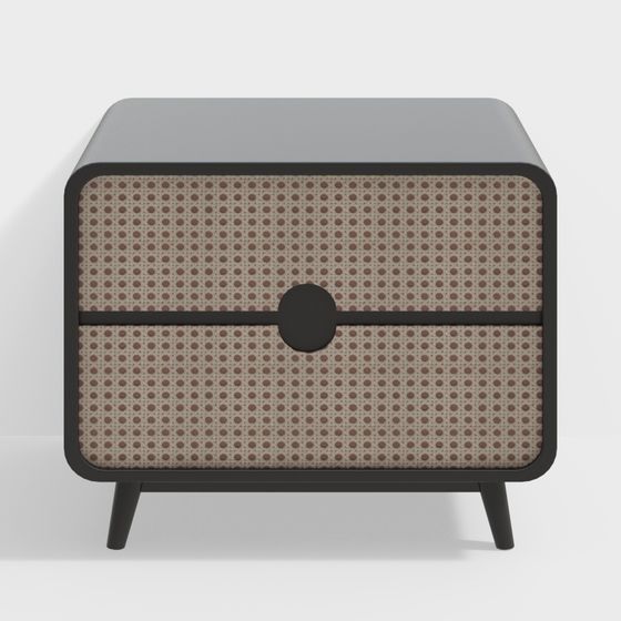 Vintage Style Nightstand 3D model