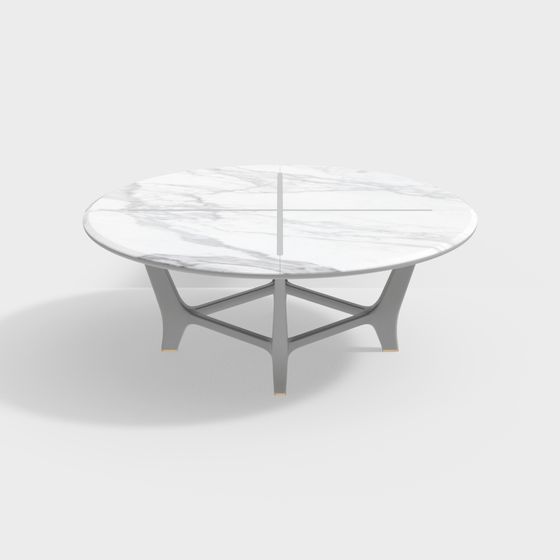 Low Poly Round Table 3D Model Design