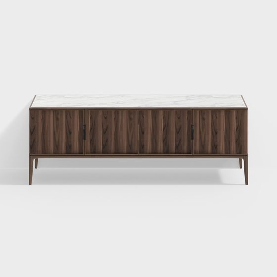 Mid-Century Modern Sideboard 3D model for Creative Projects
