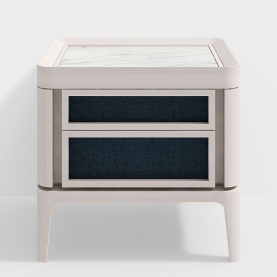 Elegant Low-Polygon Nightstand 3D model