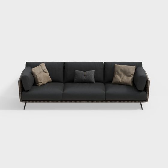 Modern Minimalist Sofa 3D model
