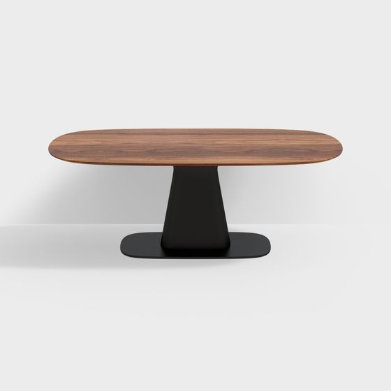 Chic Oval Dining Table 3D model for Contemporary Spaces