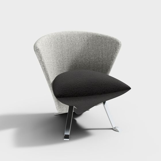 Streamlined Sofa 3D model for Modern Interior Design