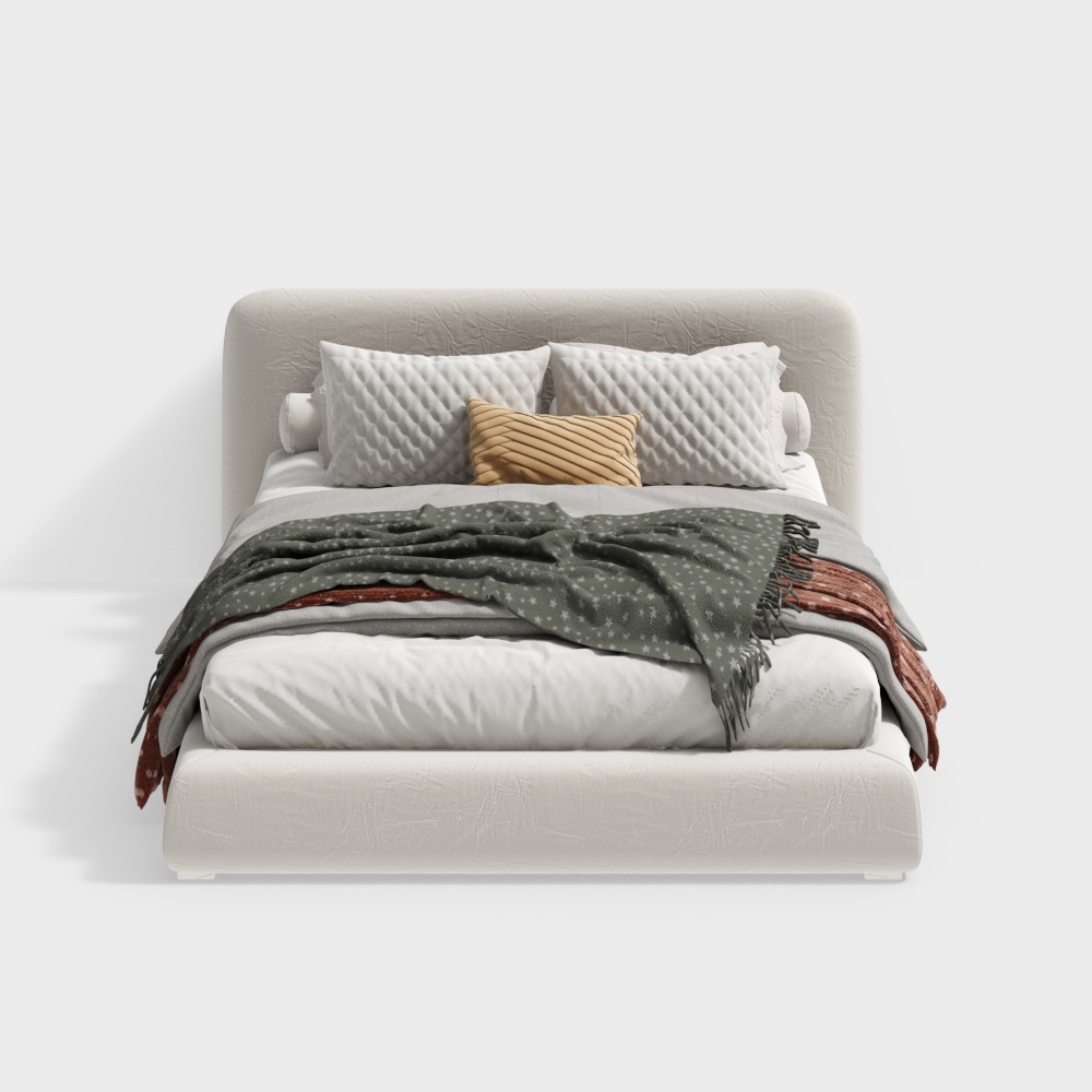 Giường đôi phòng trẻ em gió kem