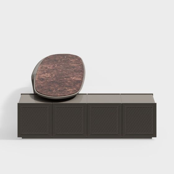 Urban Minimalist TV Cabinet 3D model for Design Projects