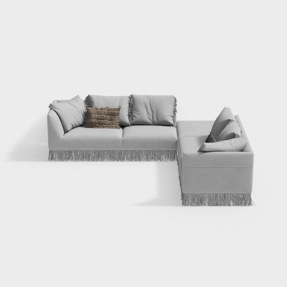Modern Low-Poly Sofa 3D model