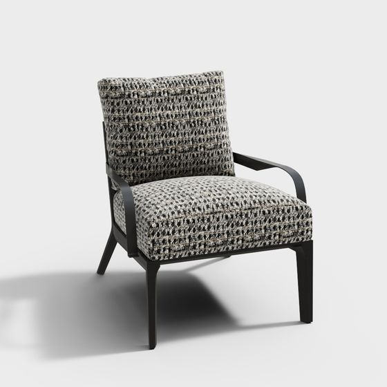 Stylish Low-Poly Lounge Chair 3D Model