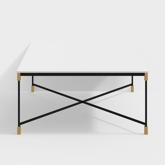 Elegant Cross Table 3D model for Modern Interiors