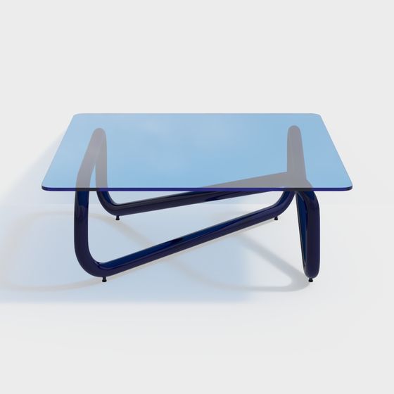 Sleek Glass Table 3D model