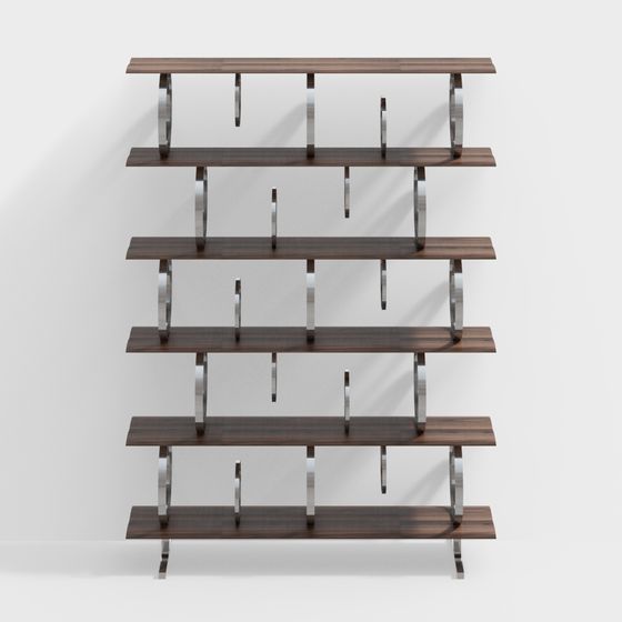 Urban Elegance Shelf 3D model for Creative Projects