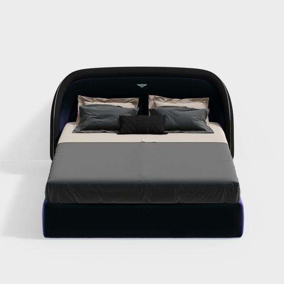 Bentley Bed 3D model for Contemporary Bedrooms