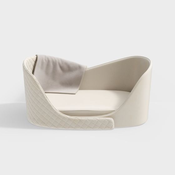 Stylish Low-Poly Pet Bed 3D Model