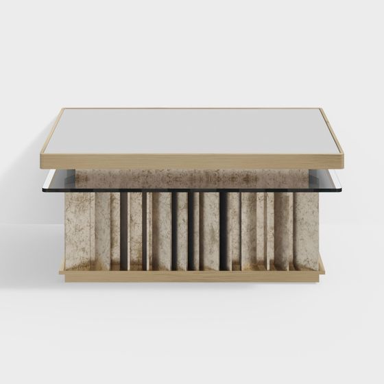 Minimalist Living Room Side Table 3D model