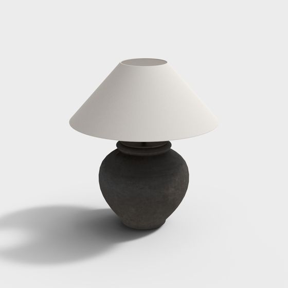 Elegant Low-Poly Table Lamp 3D model