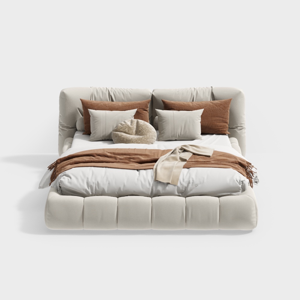 Modern Cream Style Home Bedroom Bed