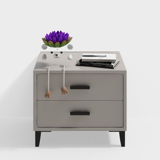 Unique Low-Poly Bear Side Table 3D model