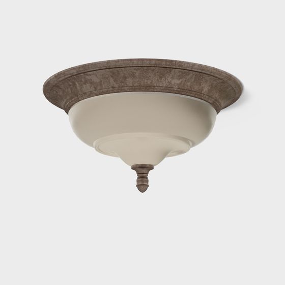 Stylish Vintage Ceiling Light 3D Model for Creative Spaces