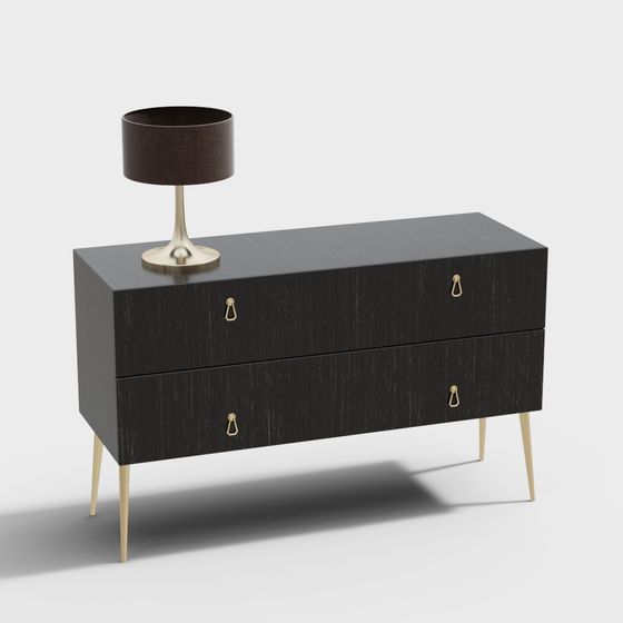 Elegant Modern Storage Cabinet 3D model