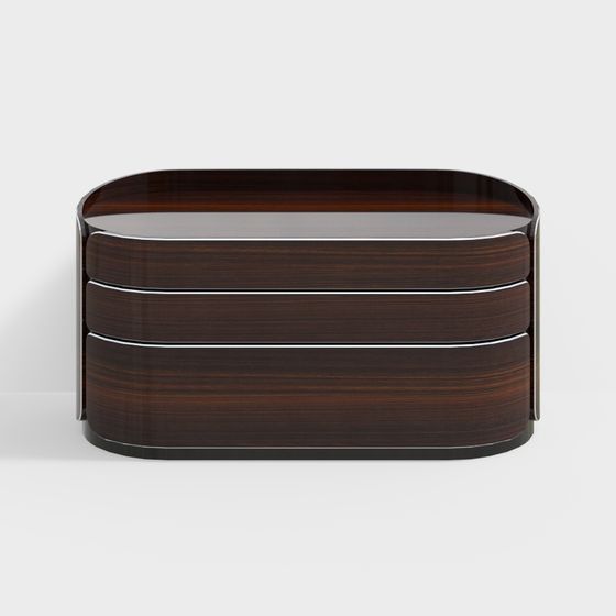 Stylish Oval Vanity Table 3D model for Modern Interiors