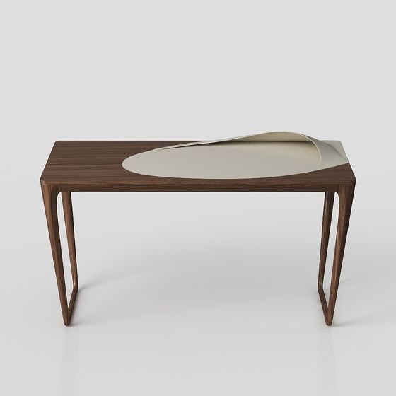 Streamlined Office Desk 3D model