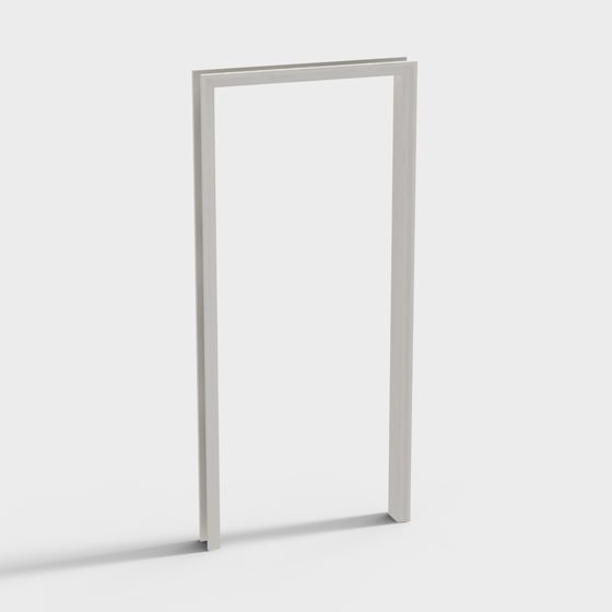 Sleek Gray Door Frame 3D model for Creative Projects