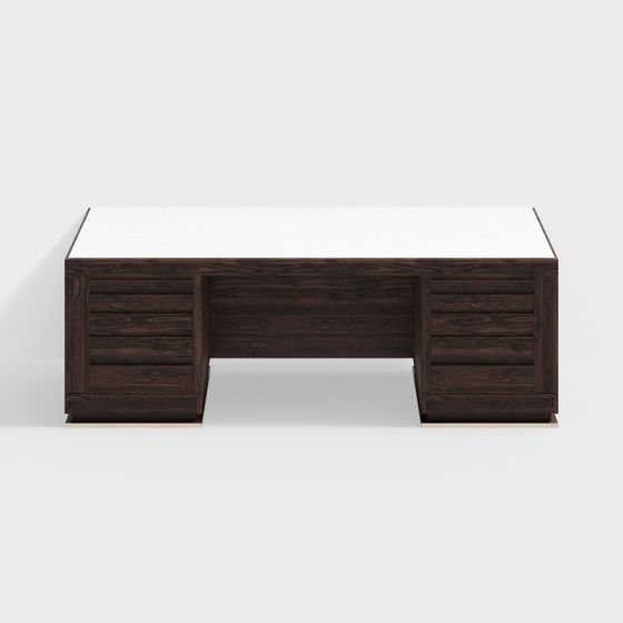 Executive Desk 3D Model for Modern Workspaces