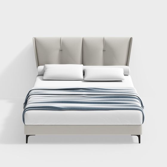 Modern Minimalist Bed Frame 3D model