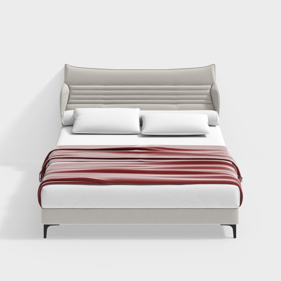 Urban Elegance Bed 3D model for Modern Interiors
