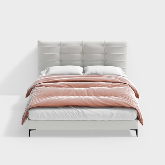 Urban Elegance 3D Model Bed for Modern Homes