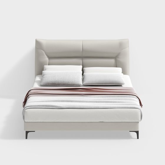 Modern Minimalist Bed 3D model
