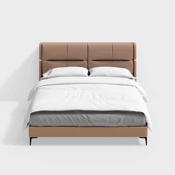 Modern Minimalist Bed Frame 3D model