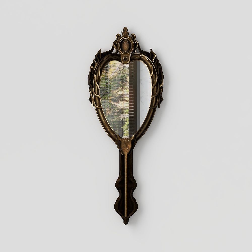 Medieval Style Bronze Mirror