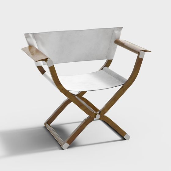 Elegant Minimalist Director Chair 3D model