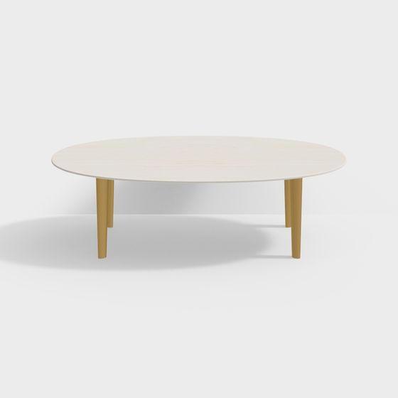 Elegant Low-Poly Round Table 3D model